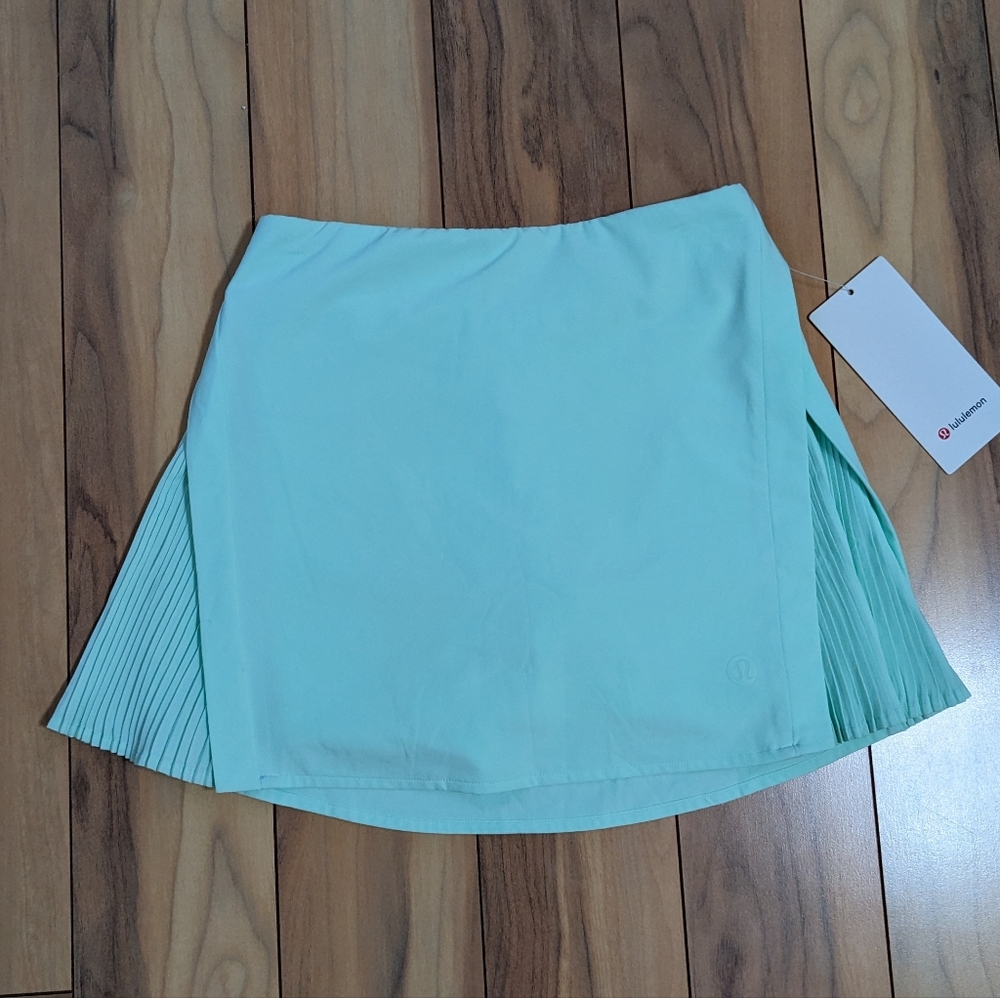 NWT! Lululemon Peek Pleat High Rise Tennis Skirt In Mint Moment Size 2